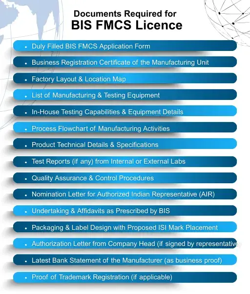 document required for BIS