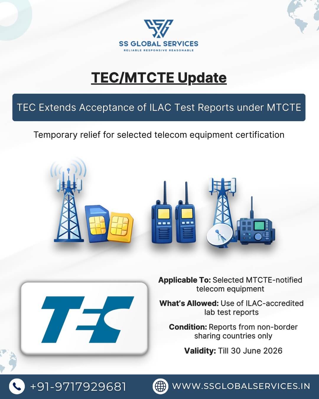 TEC Issues Strict MTCTE Guidelines on Multiple Applications for the Same Model Number